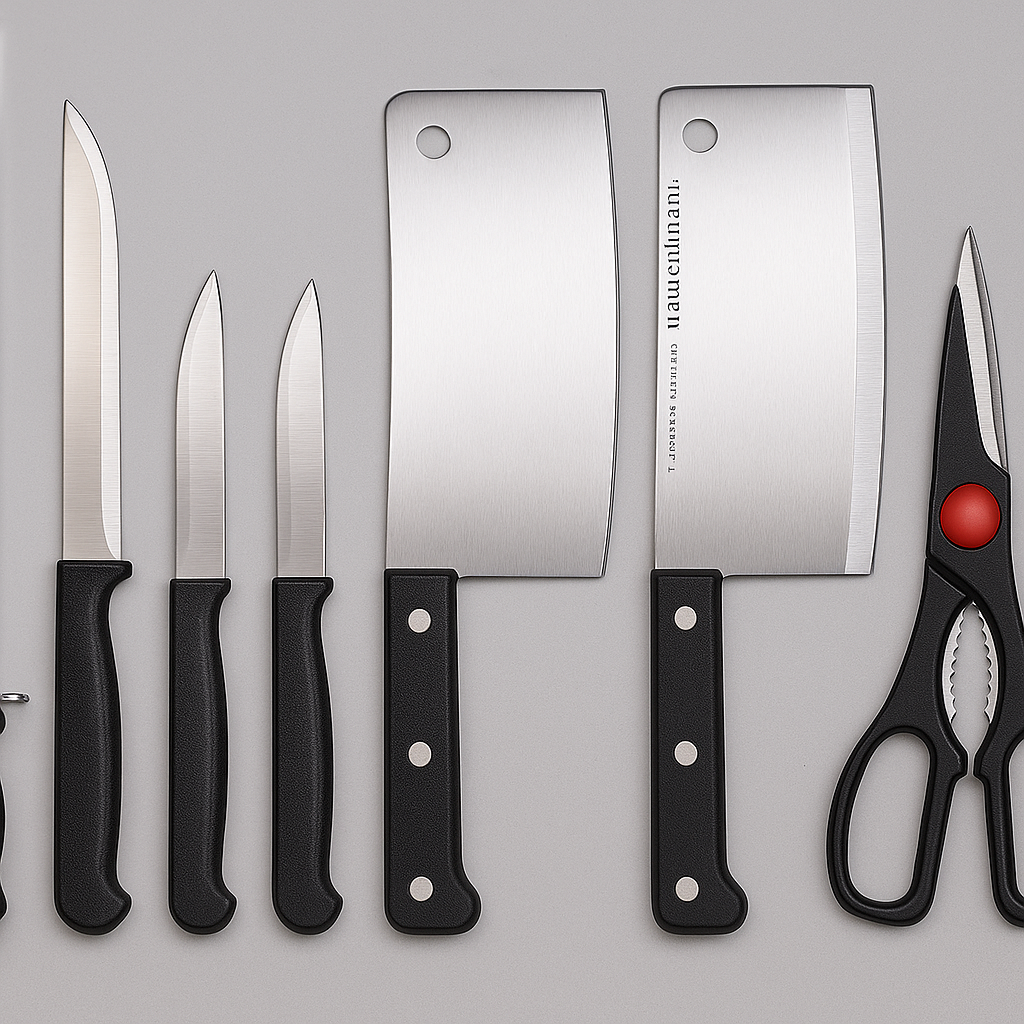 7Pcs Kitchen Knife Set with Stand (Wooden Stand)