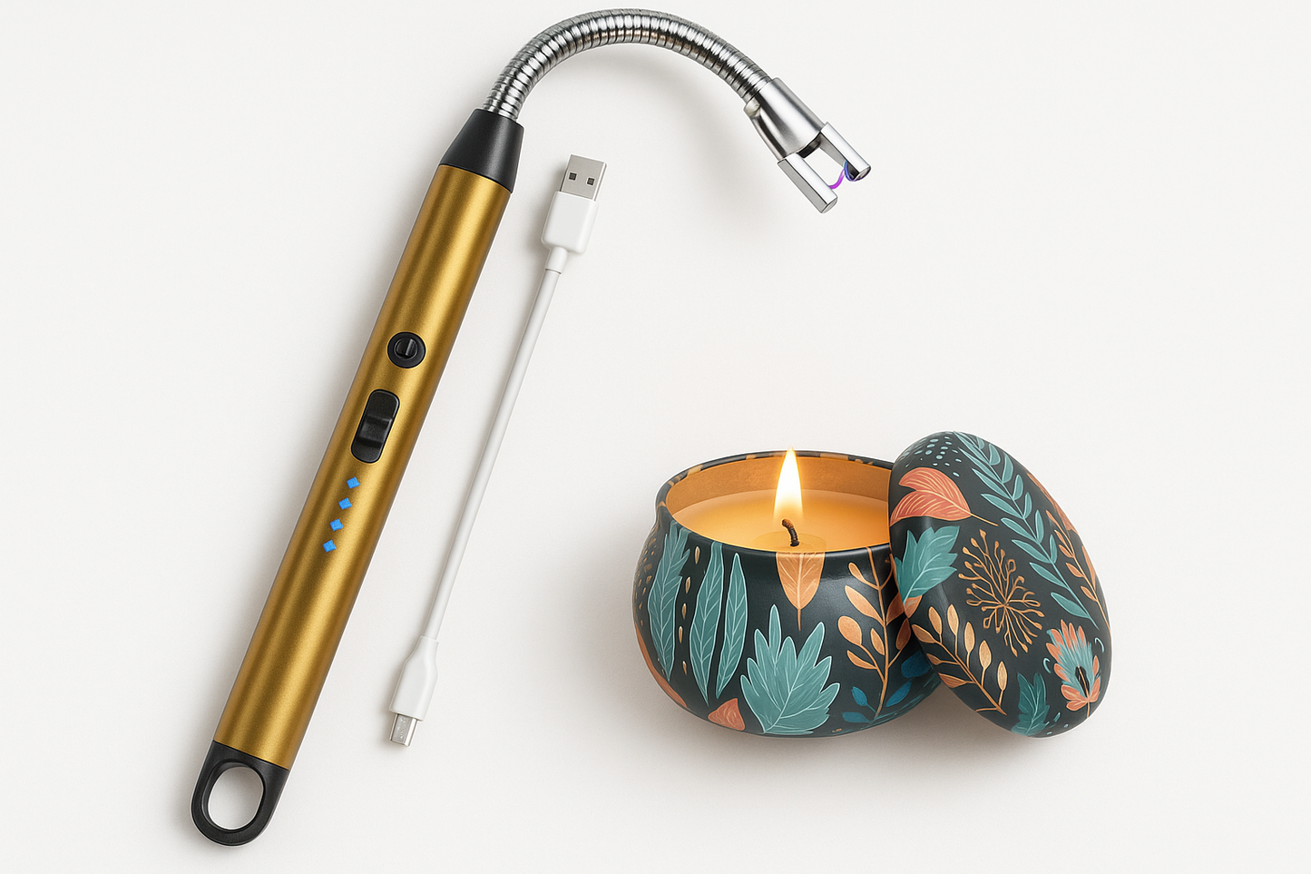 Electric Lighter For Kitchen Rechargeable Portable Lighter For Gas Stove