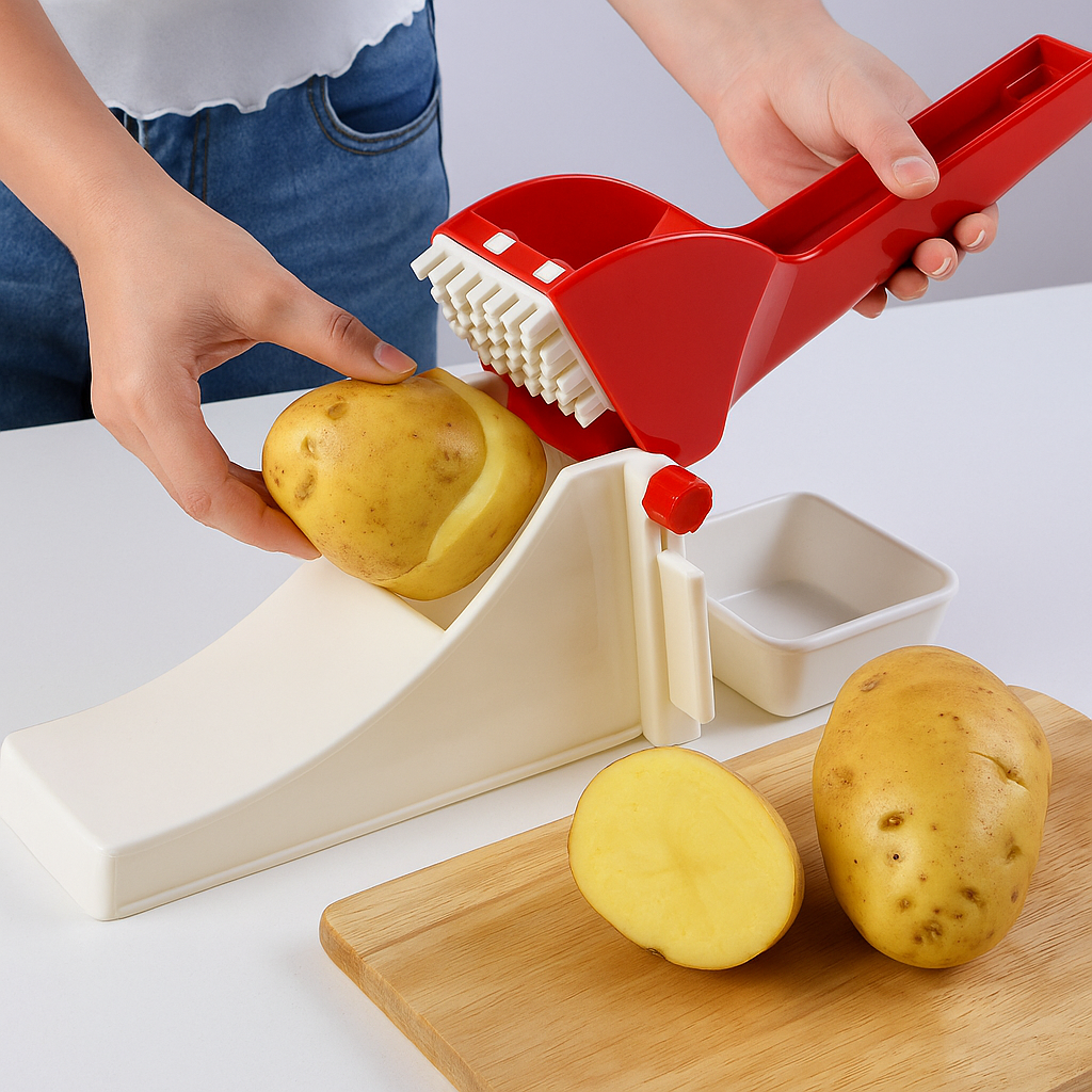 French Fry Cutter – Manual Potato Chopper | Stainless Steel Blades