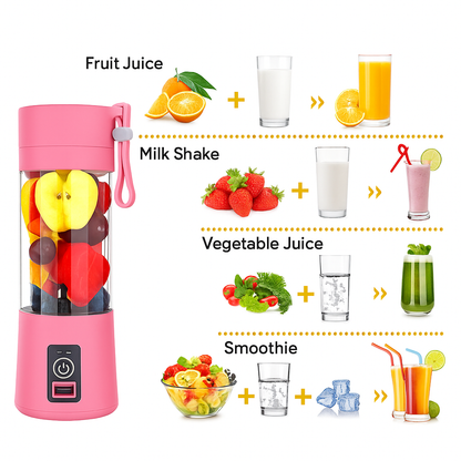 Portable 6 Blades Juicer Blender Mixer USB Rechargeable Juicer / Fresh Fruits Juices Maker/Gym/Outdoor/ Mini Juicer Milkshake Smoothie Maker