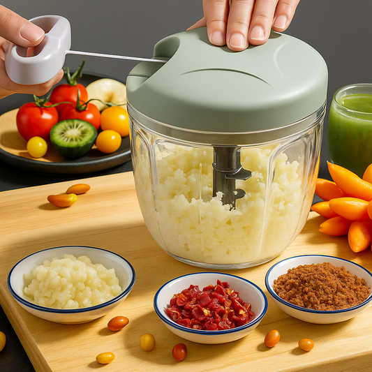 Household Garlic Masher, Manual Garlic Press With Pull-Out Design, Small-Sized And 900ml Capacity Garlic Chopper