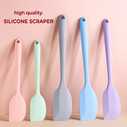 4 Pieces Silicone Spatulas, Heat Resistant, Non-Stick Baking Spatulas, Kitchen Utensils for Baking, Cooking and Mixing