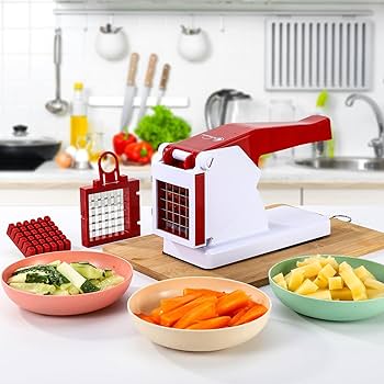 French Fry Cutter – Manual Potato Chopper | Stainless Steel Blades